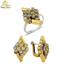 Gümüş Otantik Taşlı Set